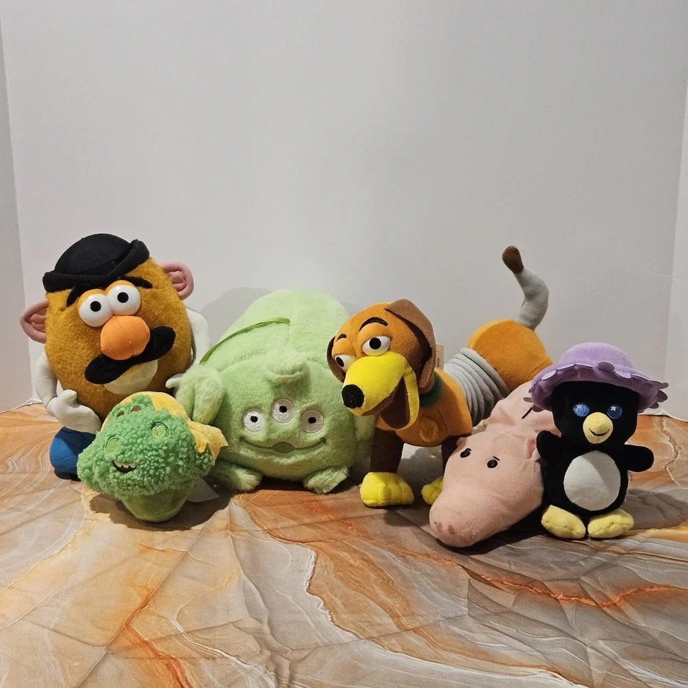 Disney Pixar Toy Story Plush Lot 10 Original Movie Characters Woody Buzz Hamm
